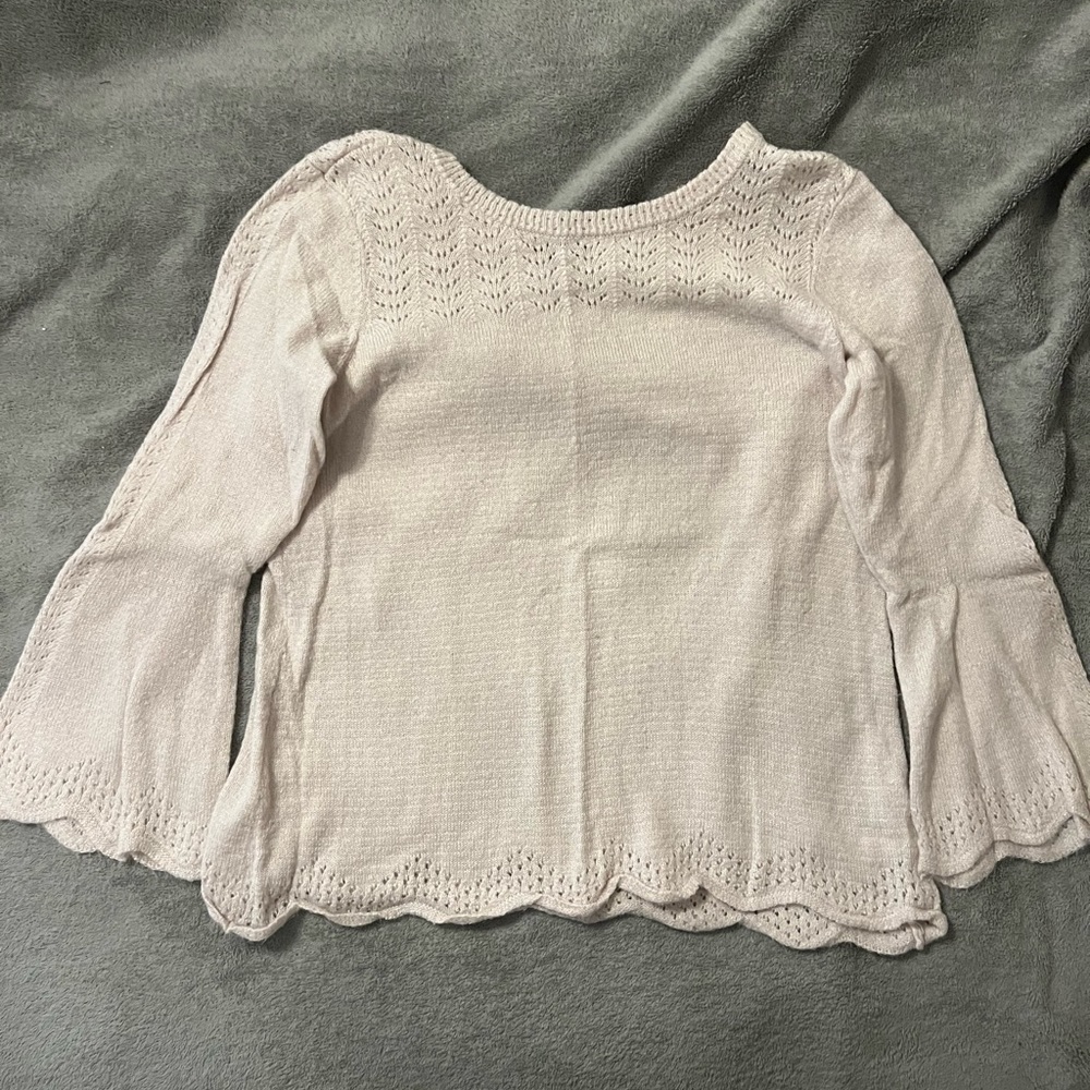 Lauren Conrad grey flair sleeve sweater